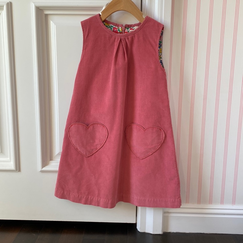 Girls Size 7-8 Mini Biden Rose Corduroy Dress